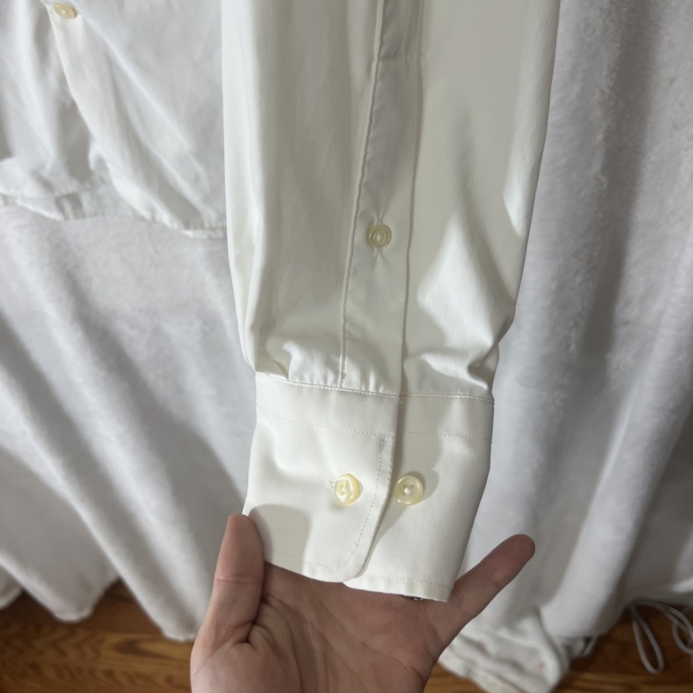 Peter Millar Summer Comfort Performance Button Down Shirt White Nationals - XL - Picture 8 of 16